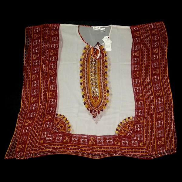 Model Dashiki prints red & white color