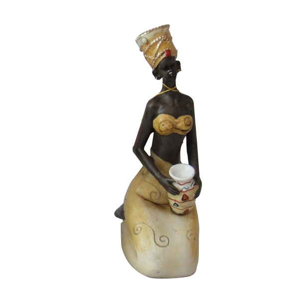 Model Small sitting lady figurines D
